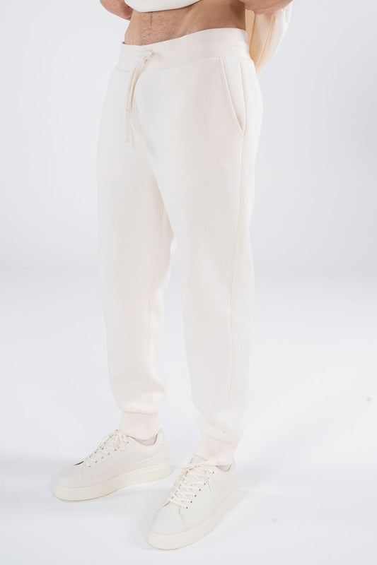 Agar Erkek Kırık Beyaz Cepli Lastikli Jogger Pantalon Eşofman Altı
